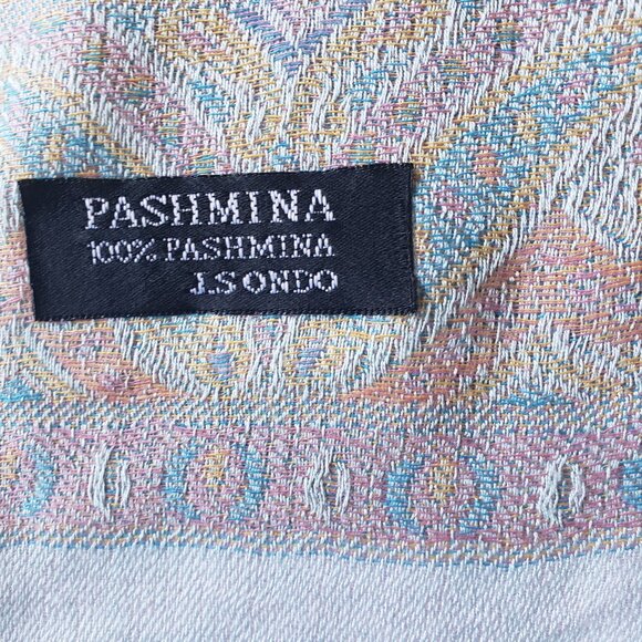Boho Pashmina Cashmere Handmade Paisley Print Fringe Scarf Shawl Wrap - Picture 5 of 8